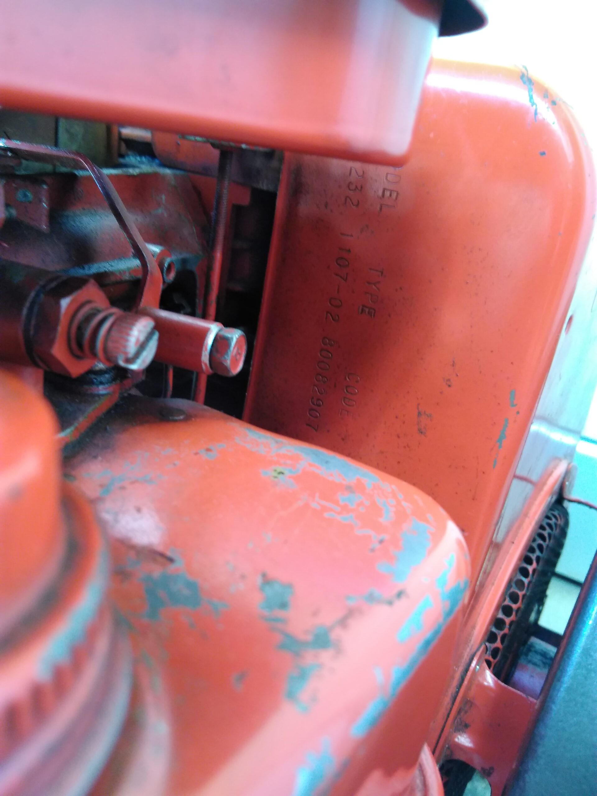 Stromgenerator Briggs & Stratton, Typenschild Motor